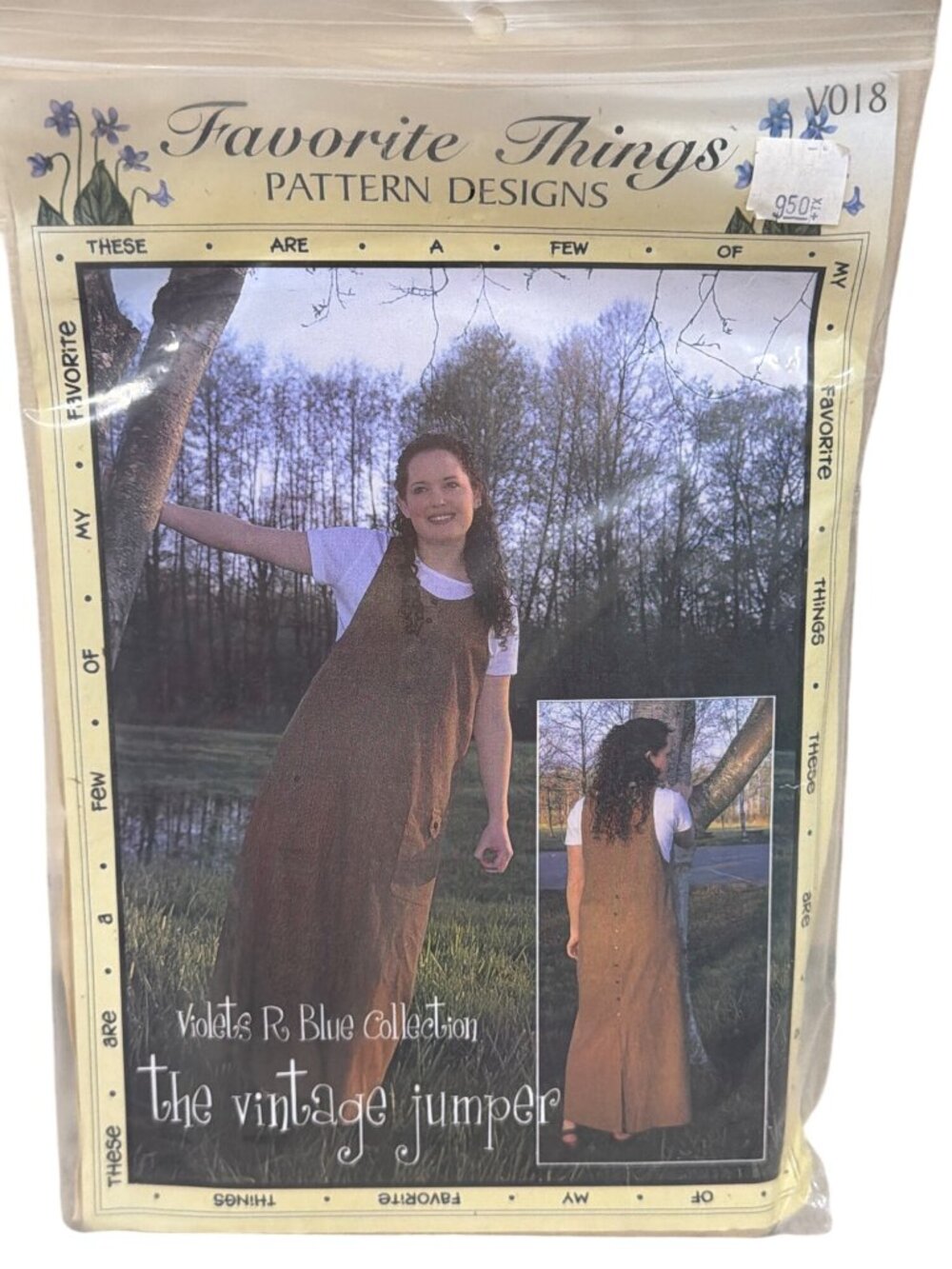 The Vintage Jumper Sewing Pattern By Favorite Things Sizes 4-22 Violets R Blue C